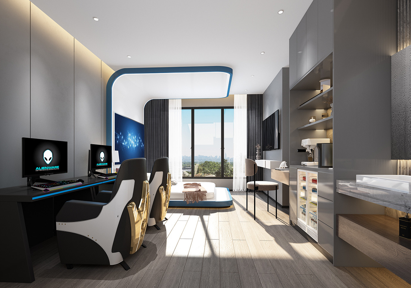 電競酒店客房設計