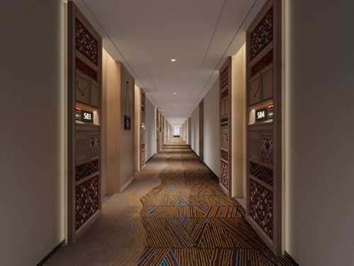 理縣吉祥谷國(guó)際大酒店客房過(guò)道--施工現(xiàn)場(chǎng)